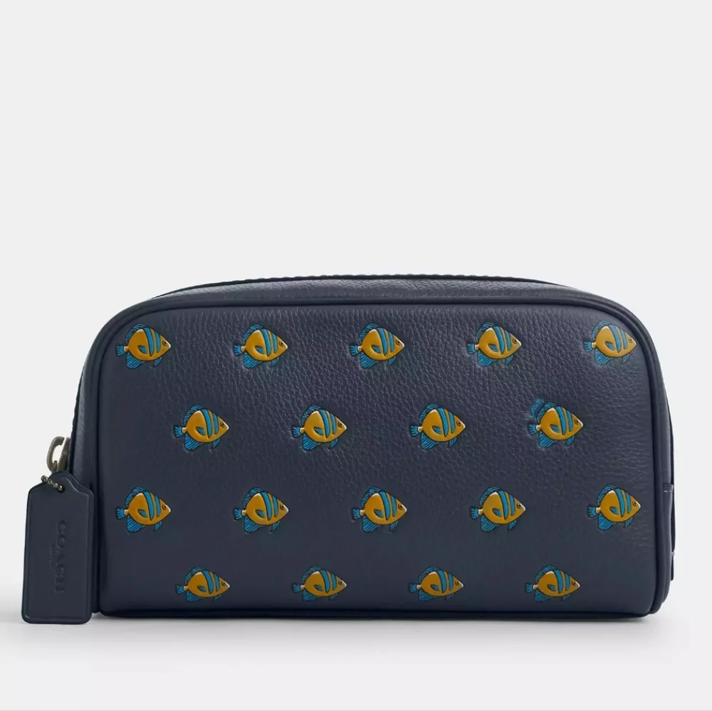 Coach Small Travel Kit with Fish Print CU139
